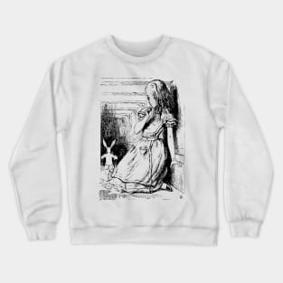 Alice in Wonderland | Giant Alice Watches Rabbit Run Away | Vintage Alice | Crewneck Sweatshirt